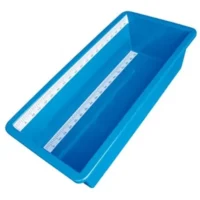 Blauwe meetbak polyester incl meetlint 100 cm